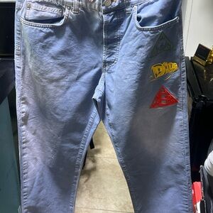 Dior Light Blue Jeans with Colorful Patches
